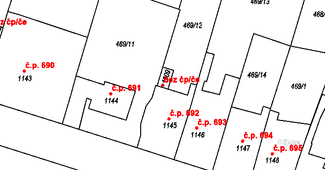 Nový Bydžov 43643272 na parcele st. 1909 v KÚ Nový Bydžov, Katastrální mapa