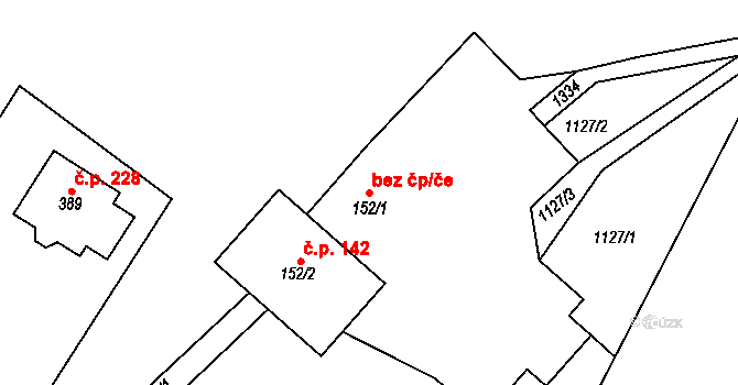 Horní Branná 44285272 na parcele st. 152/1 v KÚ Valteřice v Krkonoších, Katastrální mapa