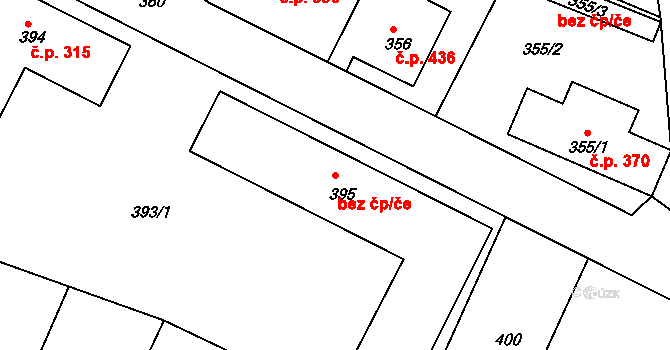 Kamenice nad Lipou 45257272 na parcele st. 395 v KÚ Kamenice nad Lipou, Katastrální mapa