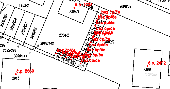 Břeclav 47068272 na parcele st. 4685 v KÚ Břeclav, Katastrální mapa