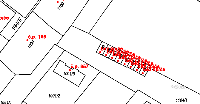 Štěpánov 47369272 na parcele st. 1105 v KÚ Štěpánov u Olomouce, Katastrální mapa