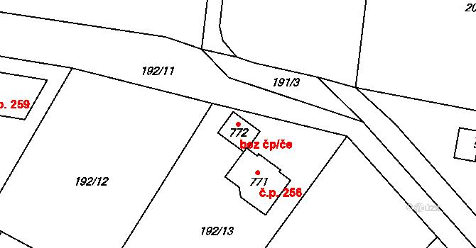 Starý Plzenec 49574272 na parcele st. 772 v KÚ Sedlec u Starého Plzence, Katastrální mapa