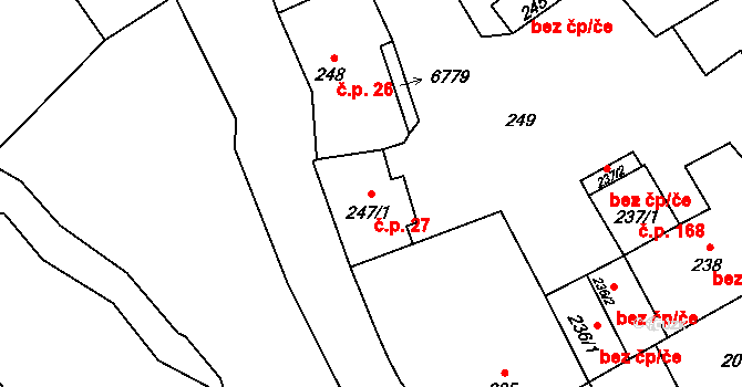Beroun-Závodí 27, Beroun na parcele st. 247/1 v KÚ Beroun, Katastrální mapa