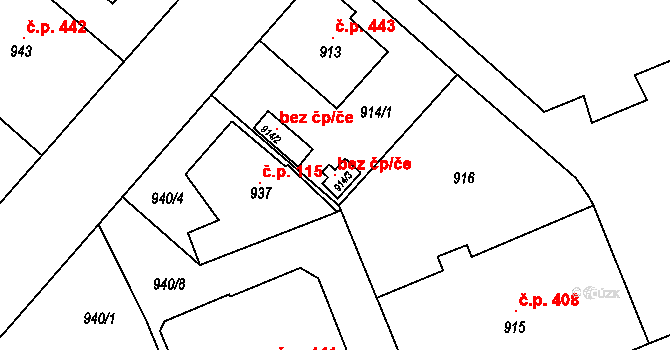 Bystřice nad Pernštejnem 107132273 na parcele st. 914/3 v KÚ Bystřice nad Pernštejnem, Katastrální mapa