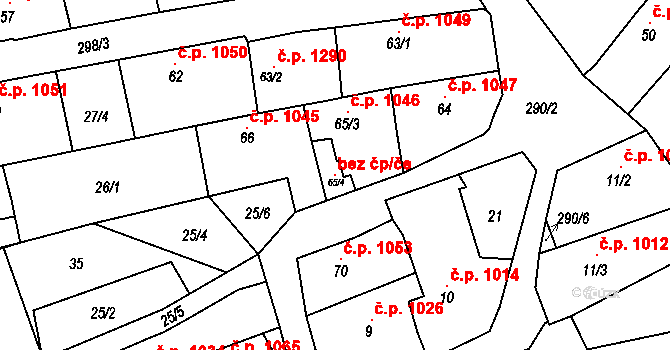 Kladno 120902273 na parcele st. 65/4 v KÚ Hnidousy, Katastrální mapa