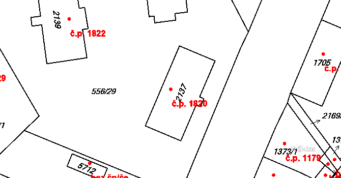 Šumperk 1820 na parcele st. 2137 v KÚ Šumperk, Katastrální mapa