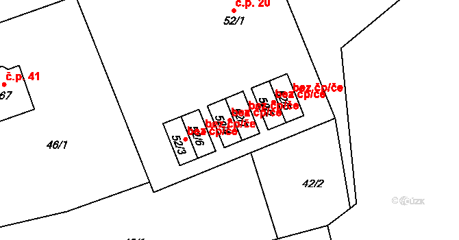 Trhové Sviny 38068273 na parcele st. 52/4 v KÚ Něchov, Katastrální mapa