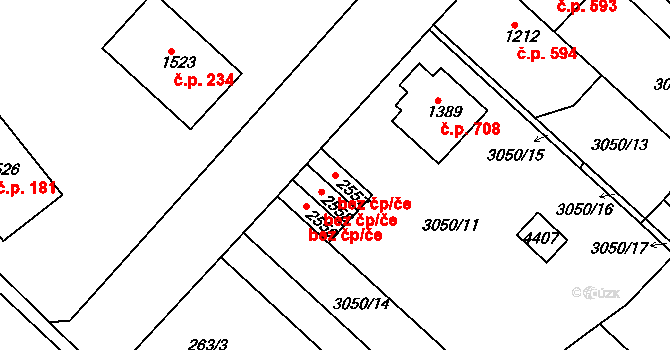 Lanškroun 39428273 na parcele st. 2557 v KÚ Lanškroun, Katastrální mapa