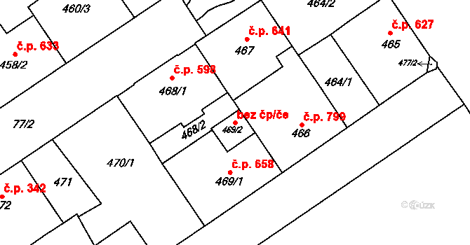 Bohumín 43958273 na parcele st. 469/2 v KÚ Nový Bohumín, Katastrální mapa