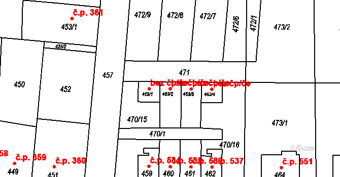 Šenov u Nového Jičína 44890273 na parcele st. 463/2 v KÚ Šenov u Nového Jičína, Katastrální mapa