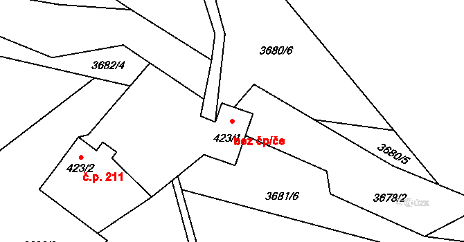 Bukovec 46585273 na parcele st. 423/1 v KÚ Bukovec u Jablunkova, Katastrální mapa