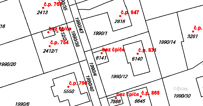 Beroun 46938273 na parcele st. 6141 v KÚ Beroun, Katastrální mapa