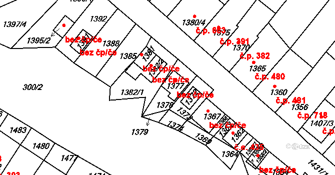 Brno 48483273 na parcele st. 1377 v KÚ Bosonohy, Katastrální mapa