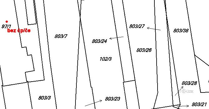 Chlístov 49293273 na parcele st. 102/3 v KÚ Chlístov u Rokytnice nad Rokytnou, Katastrální mapa