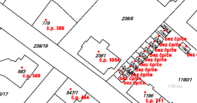 Sušice II 1054, Sušice na parcele st. 2361 v KÚ Sušice nad Otavou, Katastrální mapa