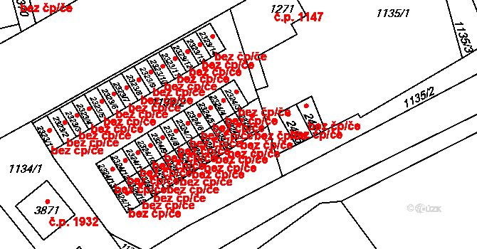 Slaný 341 na parcele st. 2324/2 v KÚ Slaný, Katastrální mapa