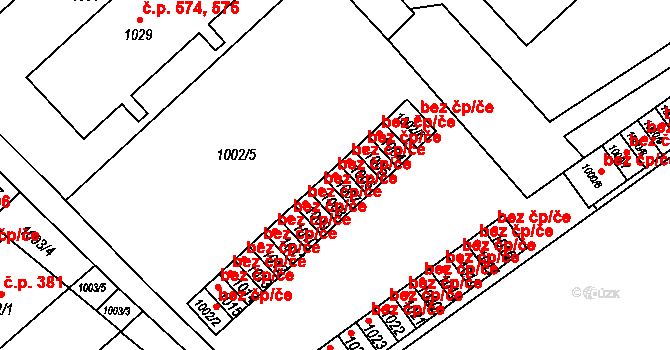 Chropyně 39037274 na parcele st. 1007 v KÚ Chropyně, Katastrální mapa