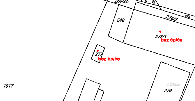 Holešov 41067274 na parcele st. 277 v KÚ Žopy, Katastrální mapa