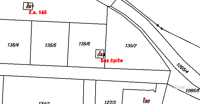 Cheb 43376274 na parcele st. 848 v KÚ Háje u Chebu, Katastrální mapa