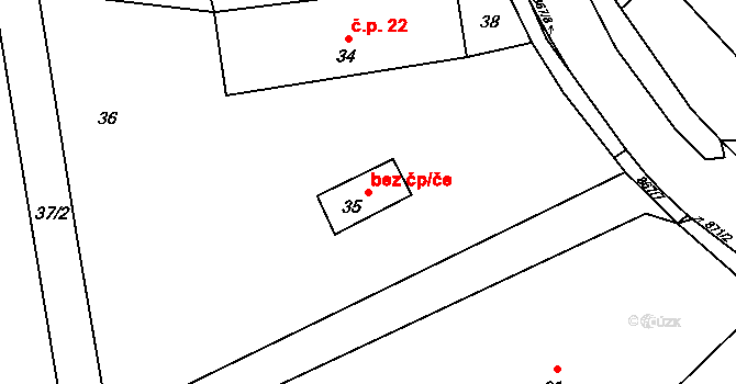 Dobroslavice 43758274 na parcele st. 35 v KÚ Dobroslavice, Katastrální mapa