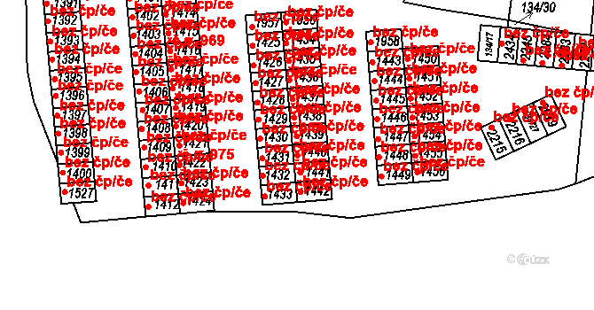 Příbram 44458274 na parcele st. 1440 v KÚ Březové Hory, Katastrální mapa