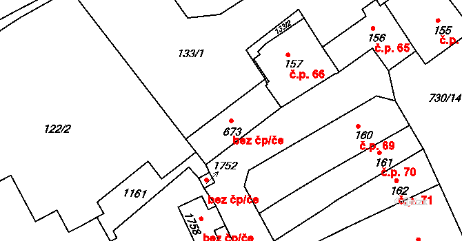 Broumov 50116274 na parcele st. 673 v KÚ Broumov, Katastrální mapa