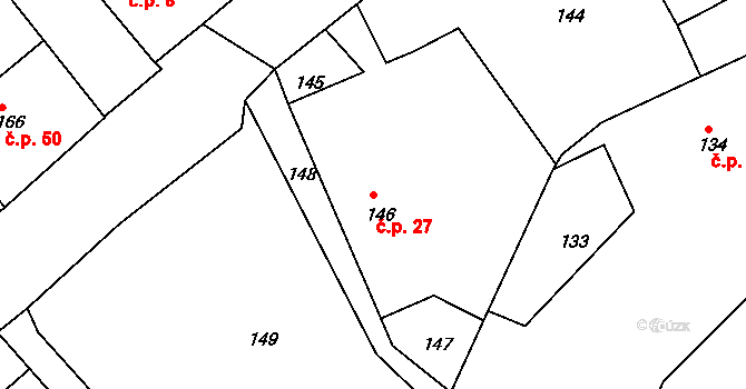 Heroltice 27, Jihlava na parcele st. 146 v KÚ Heroltice u Jihlavy, Katastrální mapa
