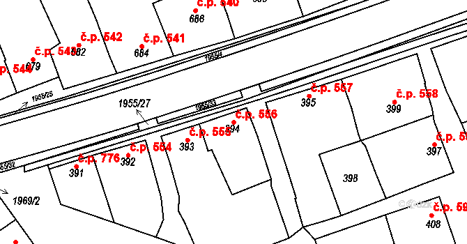 Mistřín 556, Svatobořice-Mistřín na parcele st. 393 v KÚ Mistřín, Katastrální mapa