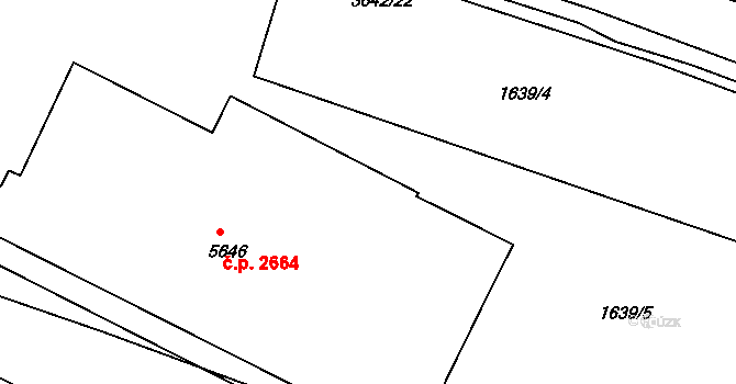 Rakovník II 2664, Rakovník na parcele st. 5646 v KÚ Rakovník, Katastrální mapa