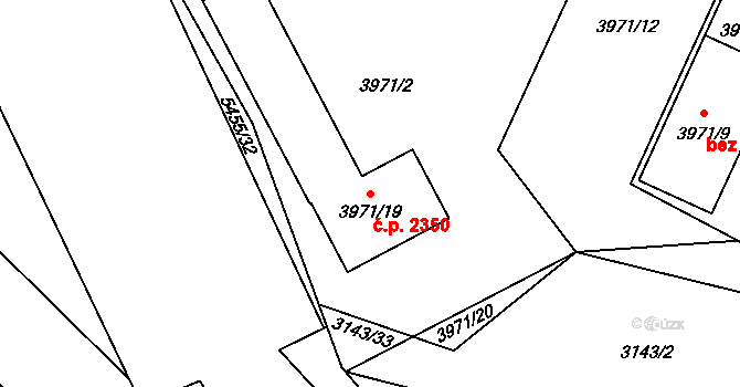 Zábřeh 2350 na parcele st. 3971/19 v KÚ Zábřeh na Moravě, Katastrální mapa