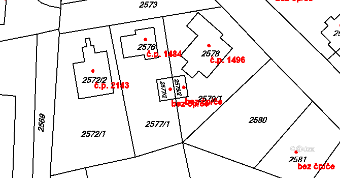 Česká Lípa 39752275 na parcele st. 2577/2 v KÚ Česká Lípa, Katastrální mapa