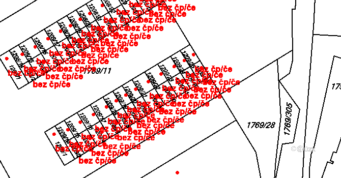 Milovice 40057275 na parcele st. 1209/10 v KÚ Milovice nad Labem, Katastrální mapa