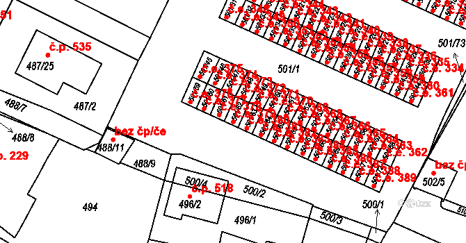 Bystřice nad Pernštejnem 44160275 na parcele st. 501/62 v KÚ Bystřice nad Pernštejnem, Katastrální mapa