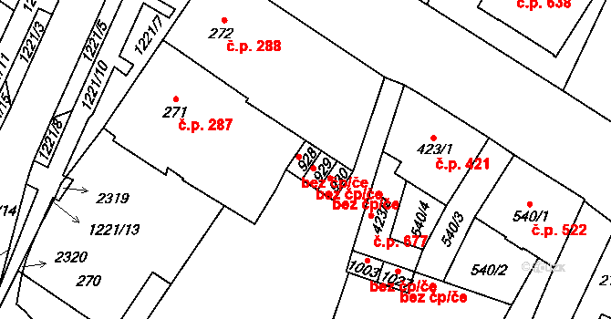 Mariánské Lázně 44652275 na parcele st. 928 v KÚ Mariánské Lázně, Katastrální mapa