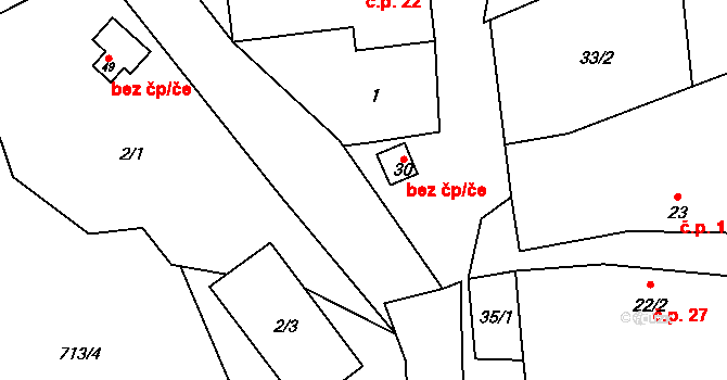Pelhřimov 45271275 na parcele st. 30 v KÚ Lipice, Katastrální mapa