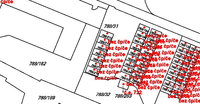 Boskovice 49408275 na parcele st. 788/215 v KÚ Boskovice, Katastrální mapa