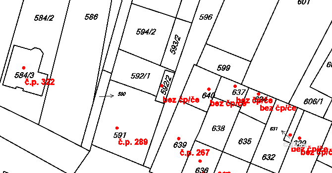 Sedlec 77689275 na parcele st. 592/2 v KÚ Sedlec u Mikulova, Katastrální mapa