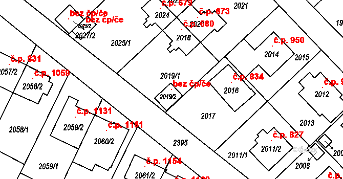 Praha 145992276 na parcele st. 2019/2 v KÚ Suchdol, Katastrální mapa