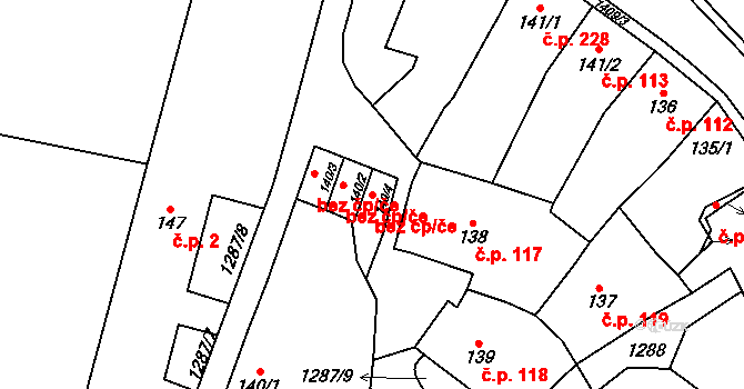Miletín 39795276 na parcele st. 140/4 v KÚ Miletín, Katastrální mapa