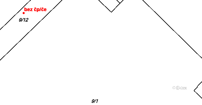 Myslibořice 41200276 na parcele st. 9/2 v KÚ Myslibořice, Katastrální mapa