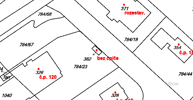 Benátky nad Jizerou 79028276 na parcele st. 362 v KÚ Dražice, Katastrální mapa