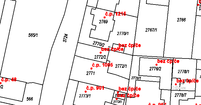 Praha 115121277 na parcele st. 2772/2 v KÚ Břevnov, Katastrální mapa