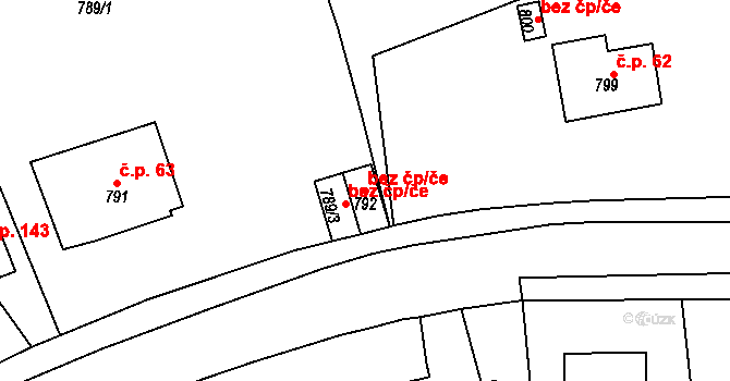 Dýšina 39624277 na parcele st. 792 v KÚ Dýšina, Katastrální mapa