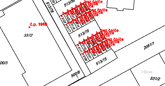 Šumperk 44964277 na parcele st. 5110 v KÚ Šumperk, Katastrální mapa