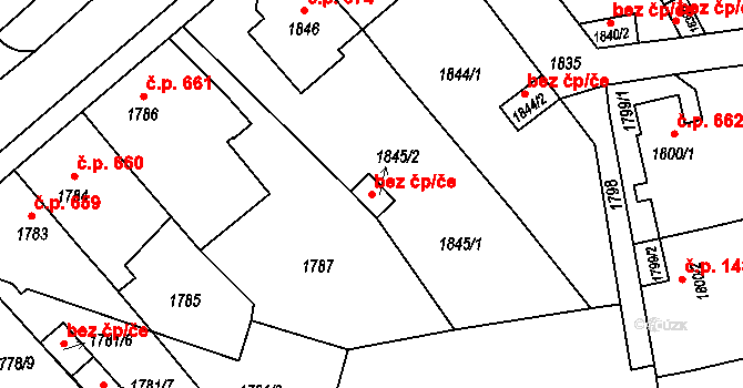 Holešov 47591277 na parcele st. 1845/2 v KÚ Holešov, Katastrální mapa