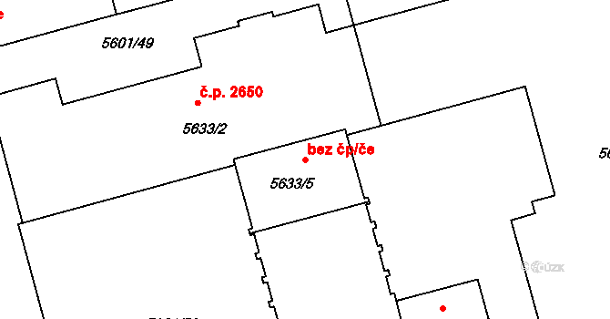 Plzeň 48482277 na parcele st. 5633/5 v KÚ Plzeň, Katastrální mapa