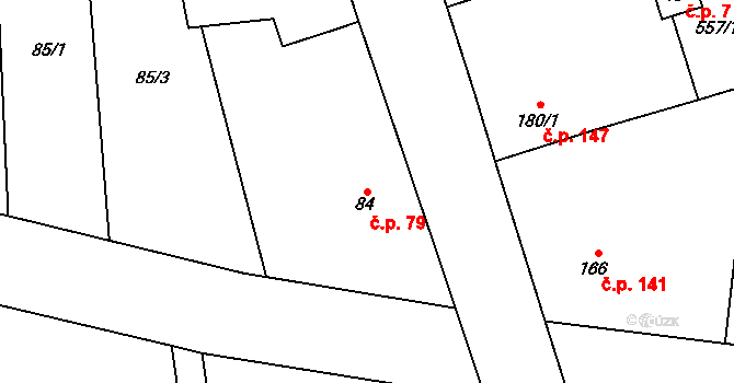 Řečany nad Labem 79 na parcele st. 84 v KÚ Řečany nad Labem, Katastrální mapa