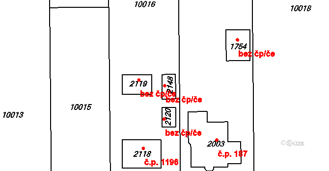 Hrušovany nad Jevišovkou 89677277 na parcele st. 2148 v KÚ Hrušovany nad Jevišovkou, Katastrální mapa