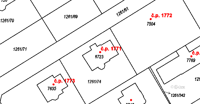 Beroun-Město 1771, Beroun na parcele st. 6723 v KÚ Beroun, Katastrální mapa