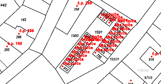 Chrast 43734278 na parcele st. 907 v KÚ Chrast, Katastrální mapa